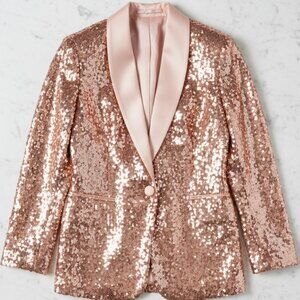 Nina Parker Salmon Sequin Formal Jacket ✨SZ